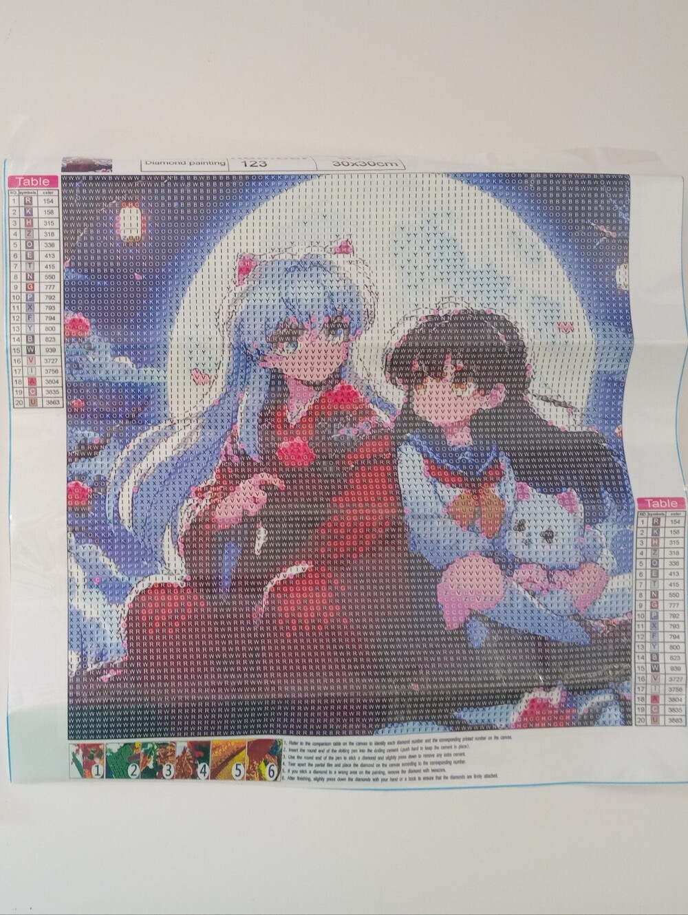 Inuyasha & Kagome Diamond Painting Kit 30 x 30 cm Anime DIY Craft